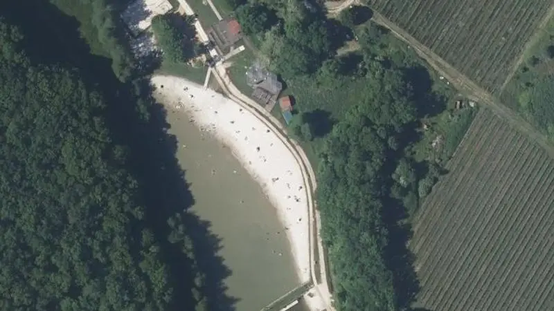 Vue aérienne : Lac Departemental de Blasimon