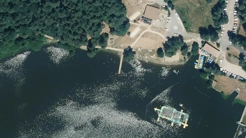 Vue aérienne : Lac du Moulinet