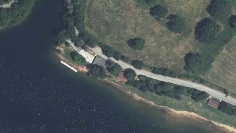 Vue aérienne : Barrage de la Roucarie