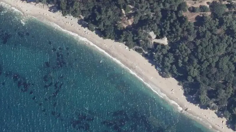 Vue aérienne : Plage Monaco