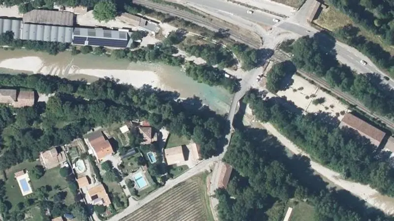 Vue aérienne : Plage de la Drôme