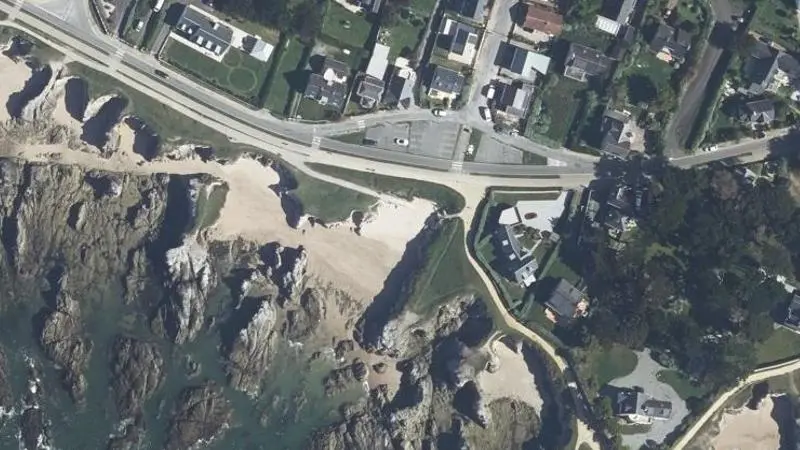 Vue aérienne : Baie du Guec