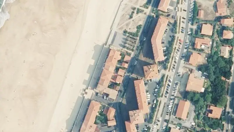 Vue aérienne : Plage Centrale-Sud