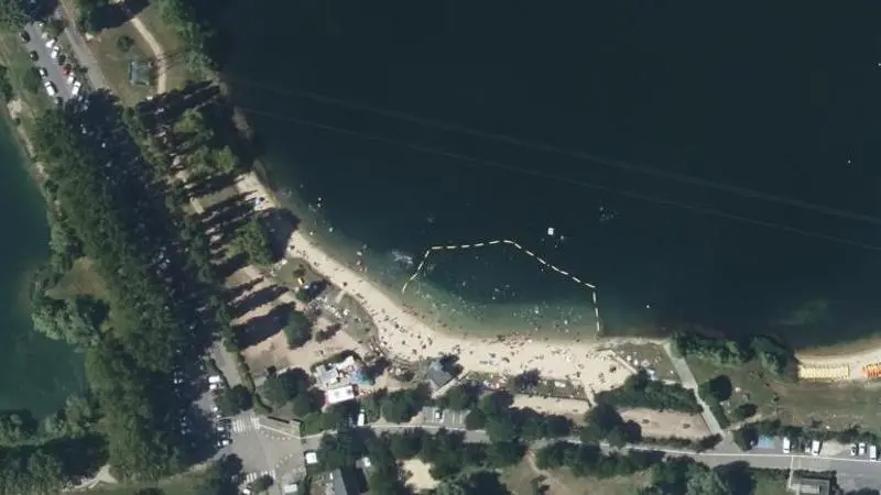 Vue aérienne : Base de Loisirs Tourville la Riviere Bedanne