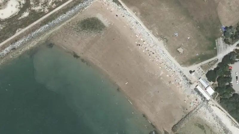 Vue aérienne : Plage de Chef de Baie