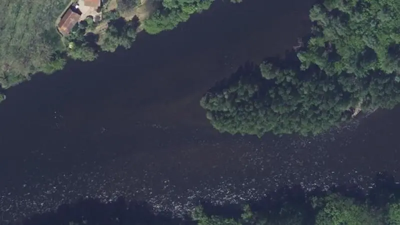 Vue aérienne : Plage de la Dordogne