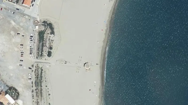 Vue aérienne : Plage de Leucate