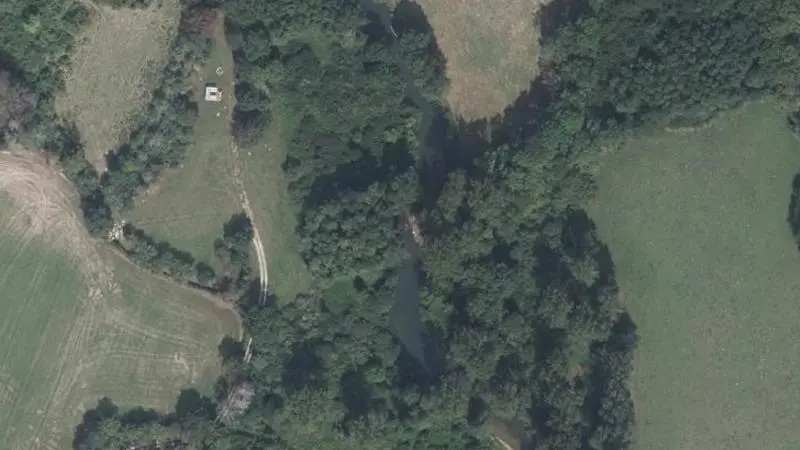 Vue aérienne : Baignade de la Valouse