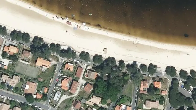 Vue aérienne : Plage du Montaut