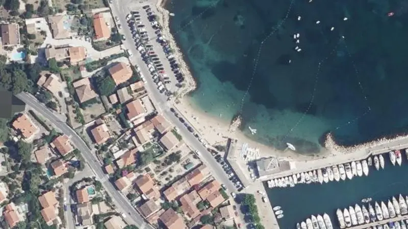 Vue aérienne : Plage du Touring Club