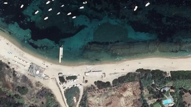 Vue aérienne : Plage de Stagnola