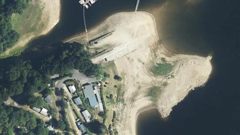 Vue aérienne : Plage d'Outre-Val