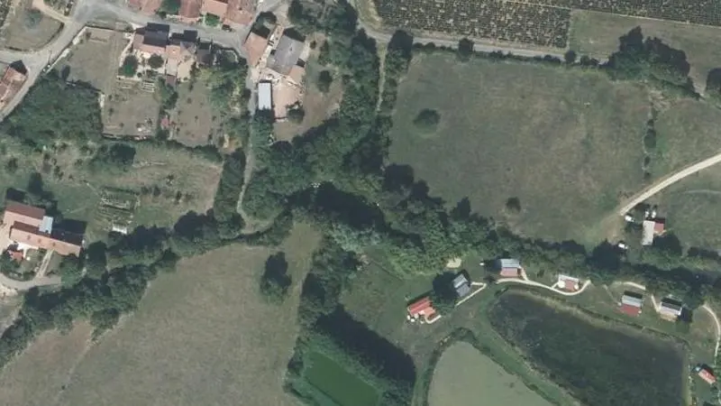 Vue aérienne : Camping du Moulin de Collonge