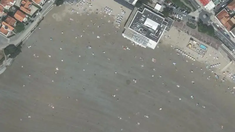 Vue aérienne : Plage de Pontaillac