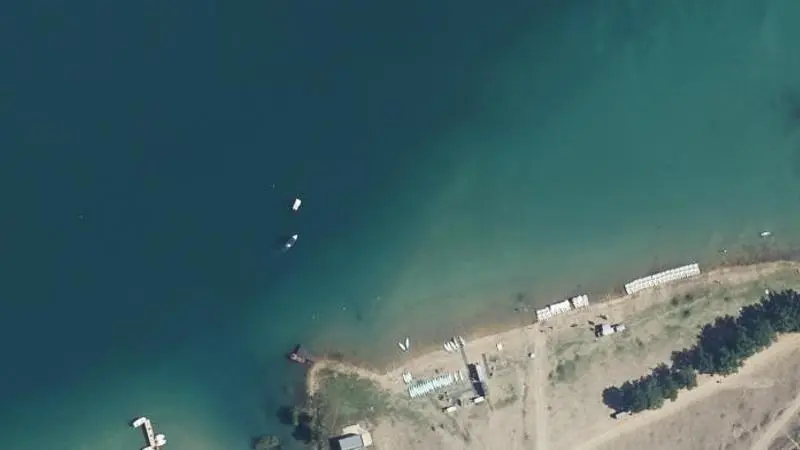 Vue aérienne : Plage Pont du Galetas
