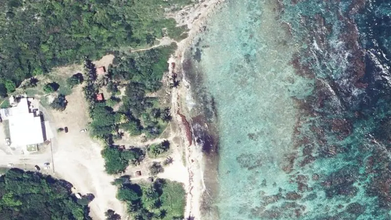 Vue aérienne : Anse Maurice