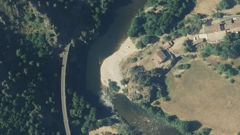 Vue aérienne : Plage de l'Allier