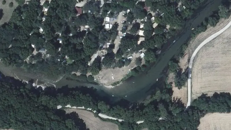 Vue aérienne : Plage de la Dourbie