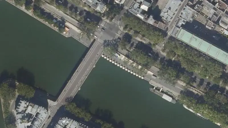 Vue aérienne : Bras Marie - Louis Philippe