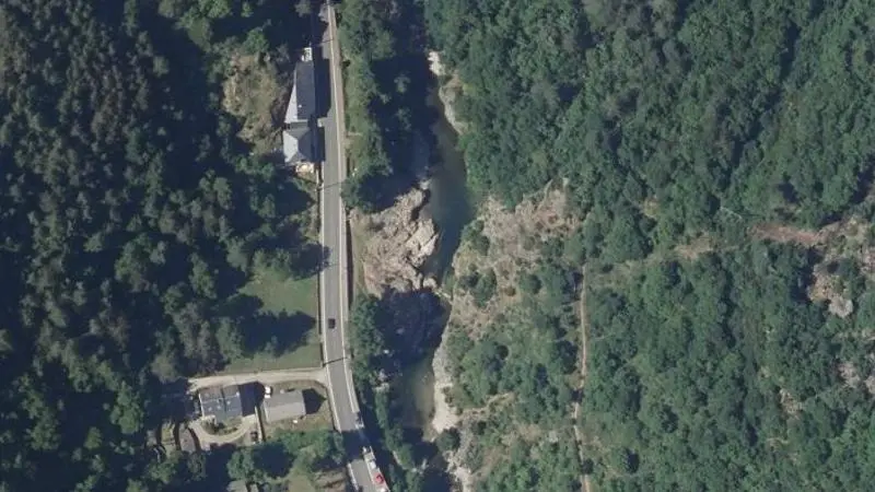 Vue aérienne : Pont de Barre