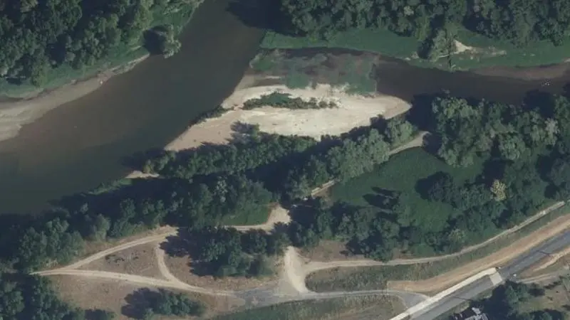 Vue aérienne : Plage de la Loire
