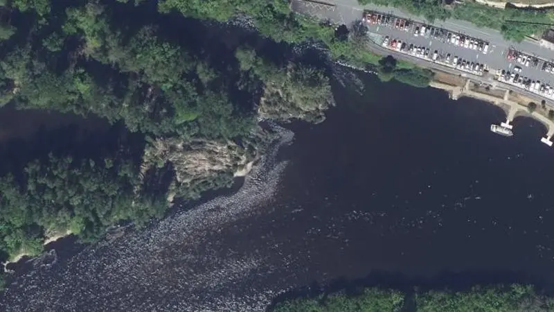 Vue aérienne : Plage de la Dordogne