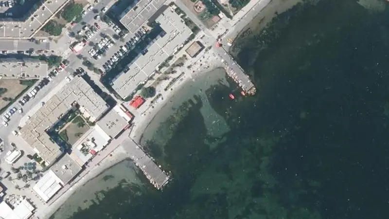 Vue aérienne : Etang de Thau - Plage Sud
