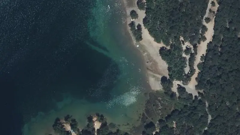 Vue aérienne : Plage d'Artignosc