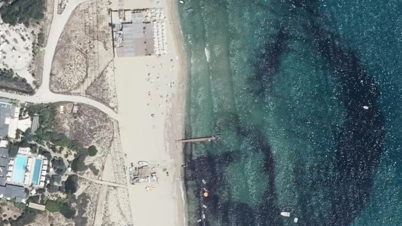 Vue aérienne : Plage Pampelonne Gros Vallat