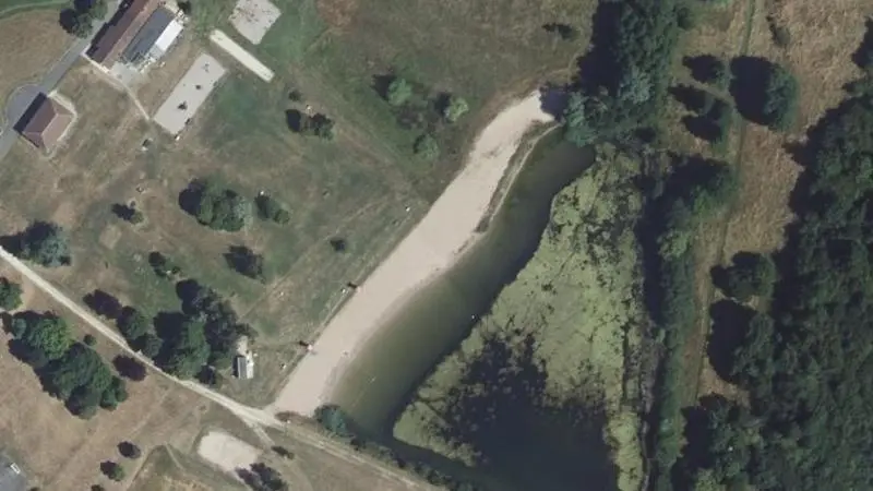 Vue aérienne : Zone de Loisirs - Bassin Aval