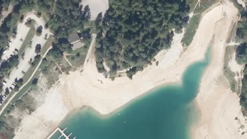 Vue aérienne : Plage de la Mercantine