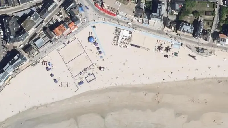 Vue aérienne : Grande Plage
