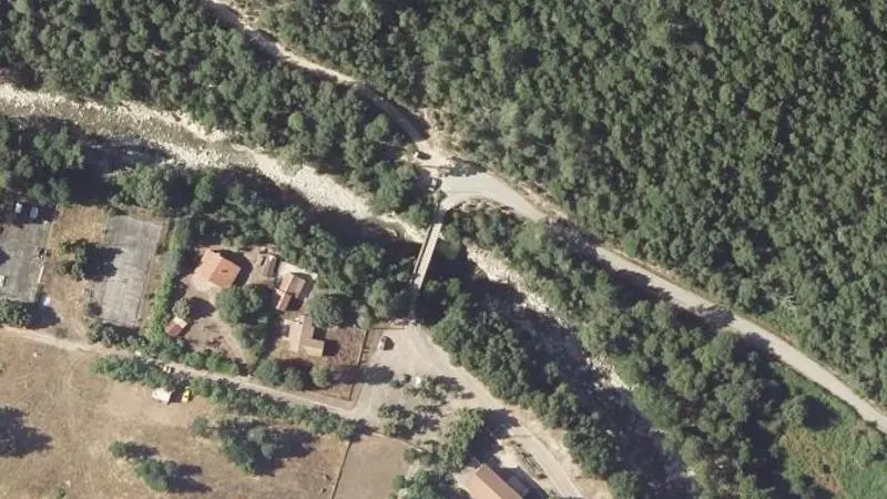 Vue aérienne : Pont de Guagno les Bains