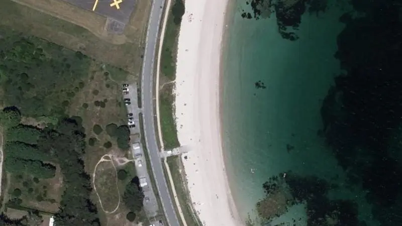 Vue aérienne : Plage de l'Aérodrome