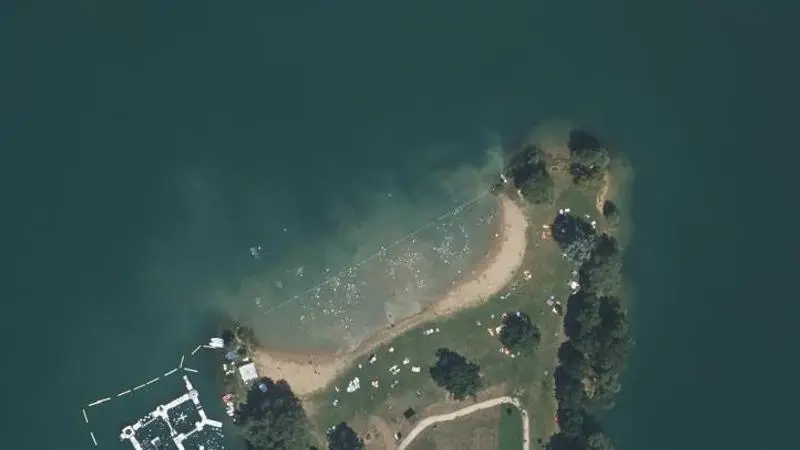 Vue aérienne : Plan d'eau du Colombier