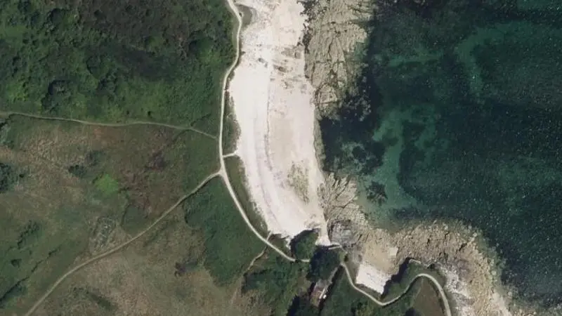 Vue aérienne : Plage les Courlis