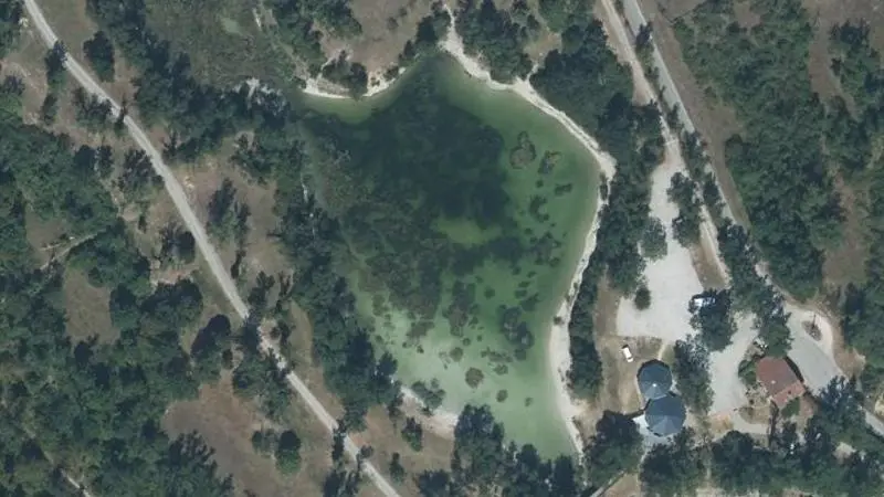 Vue aérienne : Plan d'eau de Blyes