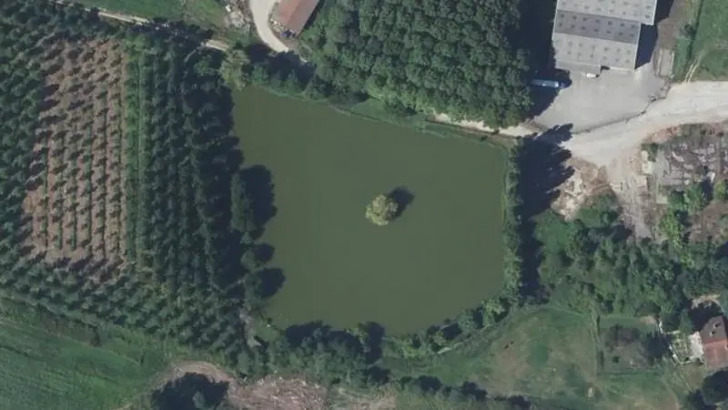 Vue aérienne : Baignade de Cheyssieu