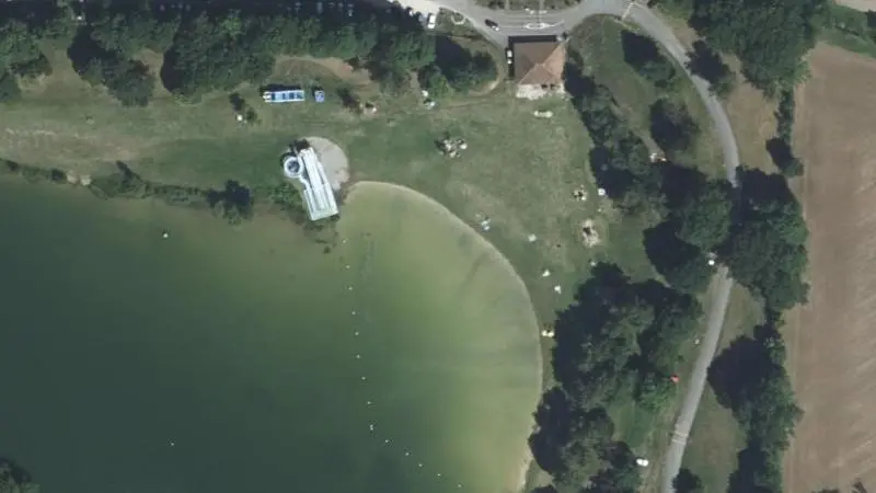 Vue aérienne : Base de Loisirs du Col Vert