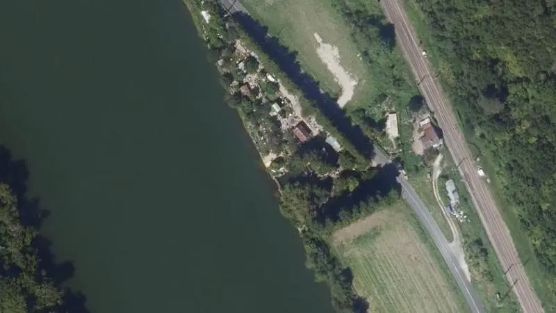 Vue aérienne : Plage de la Seine