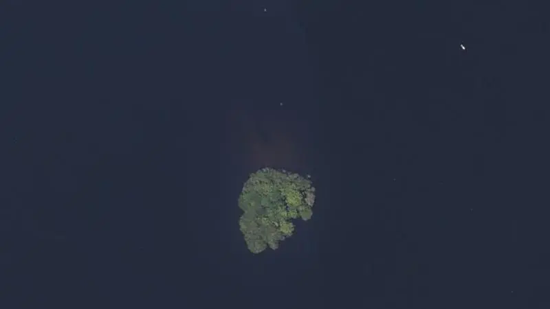 Vue aérienne : Plage du lac de Vassivière