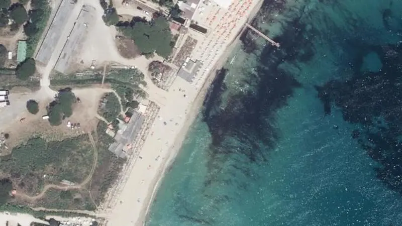 Vue aérienne : Plage Pampelonne le Pinet