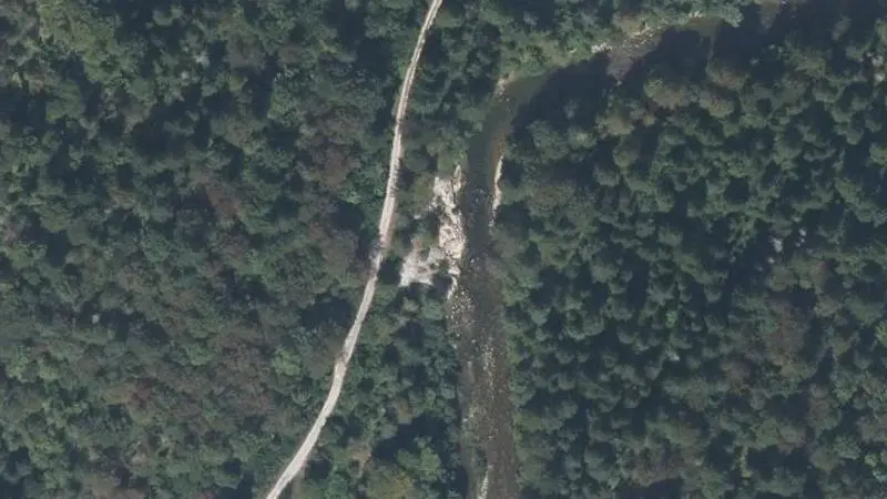 Vue aérienne : La Pierre