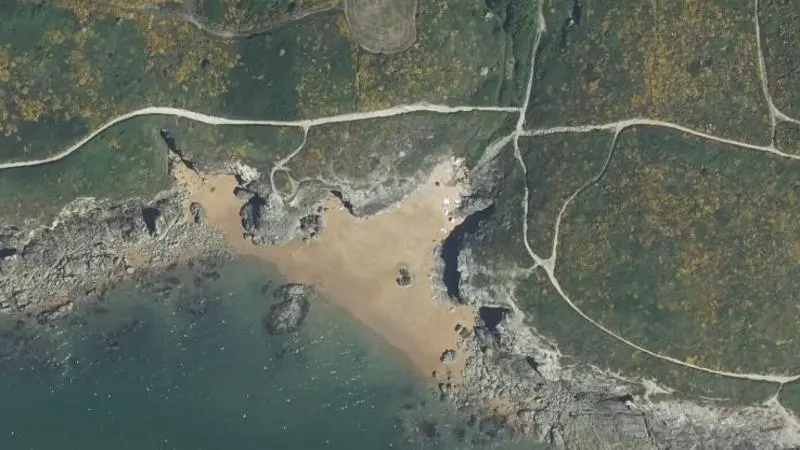 Vue aérienne : Plage du Choizeau