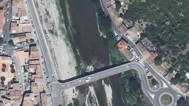 Vue aérienne : Le Pont d'Anduze