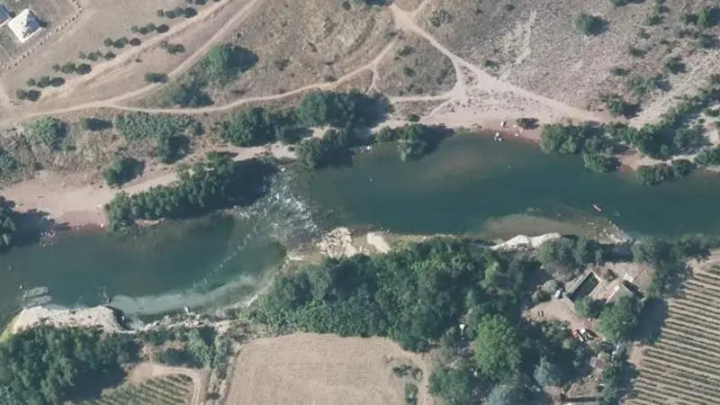 Vue aérienne : Herault-Baignade du Pont