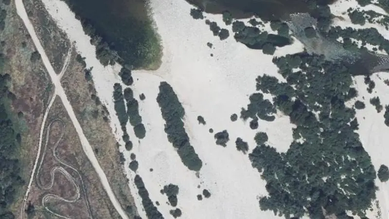 Vue aérienne : Plage de l'Ardèche