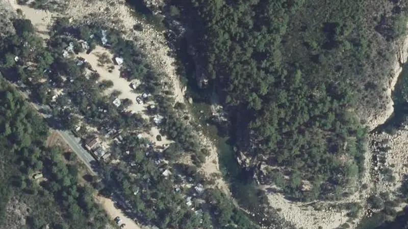 Vue aérienne : Baignade de la Solenzara