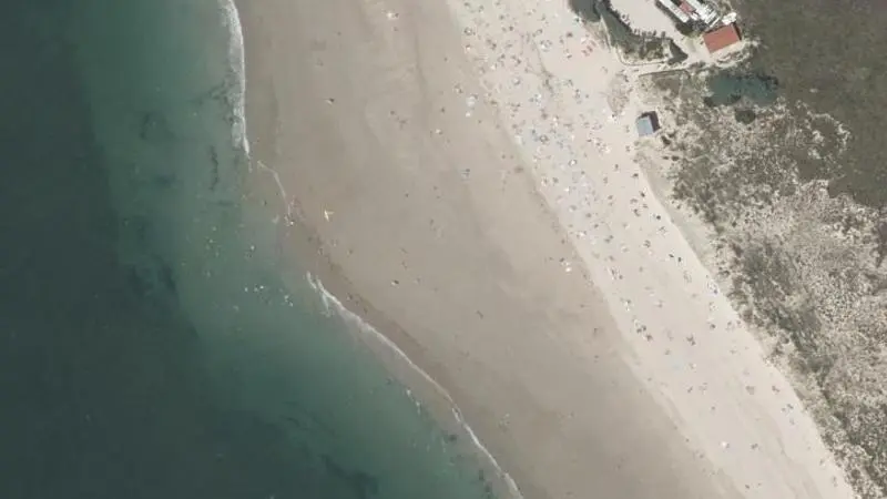 Vue aérienne : Plage les Huttes