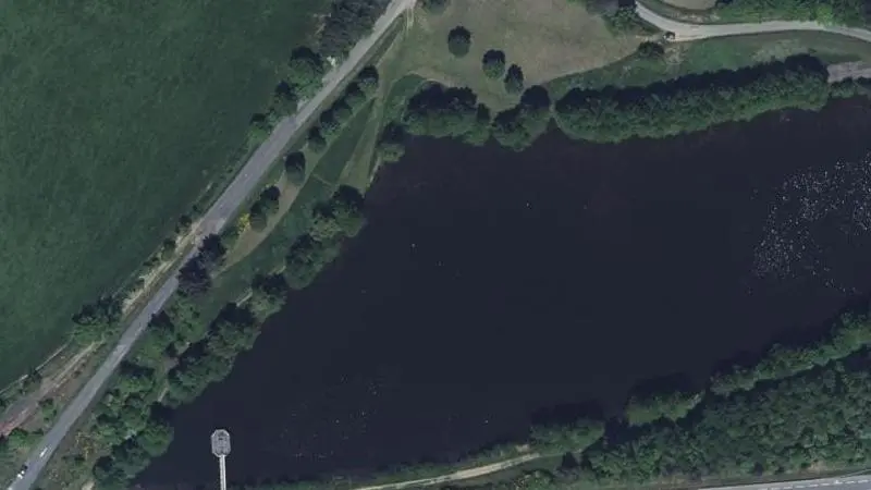 Vue aérienne : Plan d'eau d'Hurongues